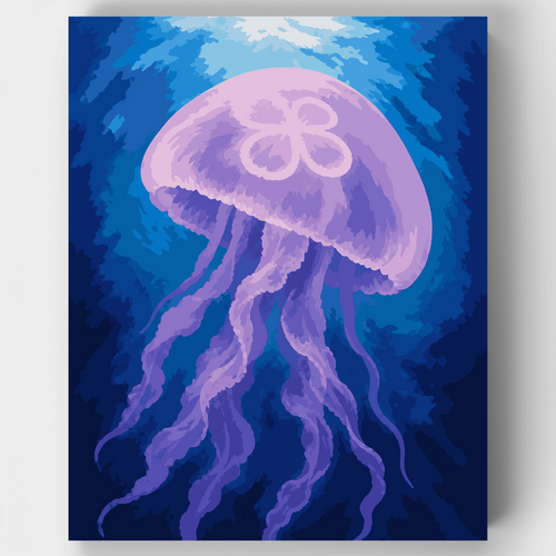 Lavender Jellyfish Drift - Paint by Numbers Kit