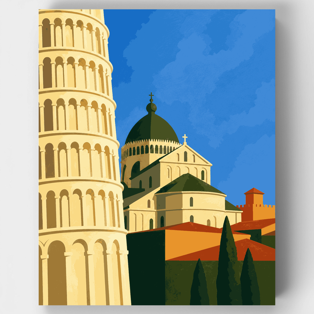 Torre de Pisa - Kit de pintura por números — Estándar