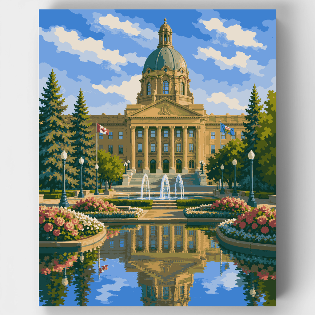 Legislature Dome Reflection - Paint by Numbers Kit