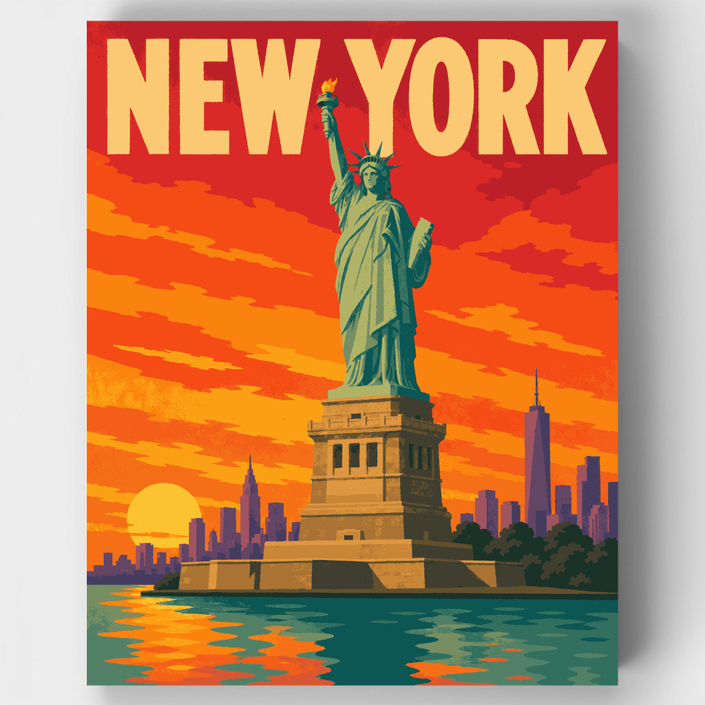 Liberty at Sunset - Paint by Numbers Kit