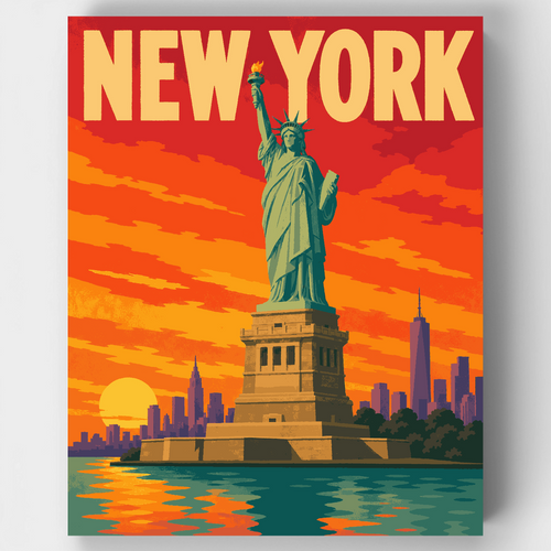 Liberty at Sunset - Paint by Numbers Kit