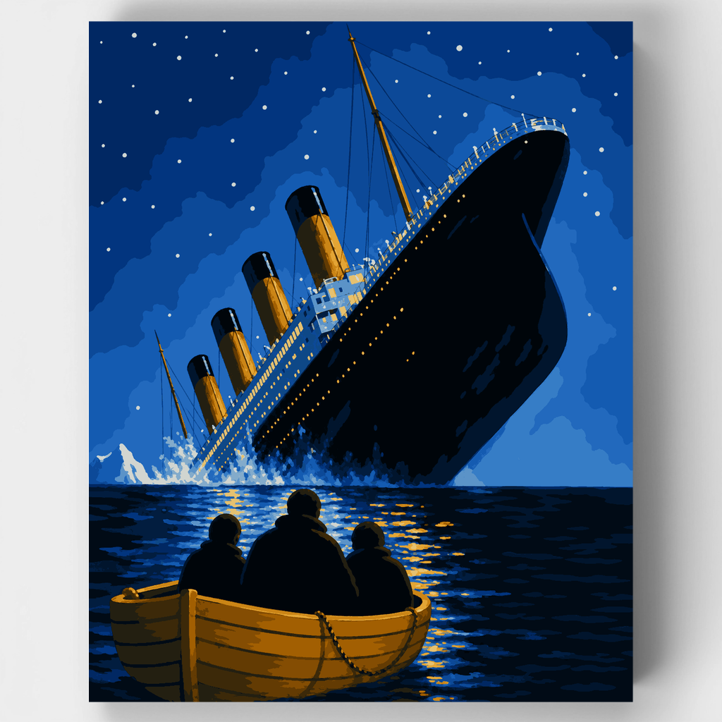 Escapada en bote salvavidas - Kit de pintura por números — Estándar
