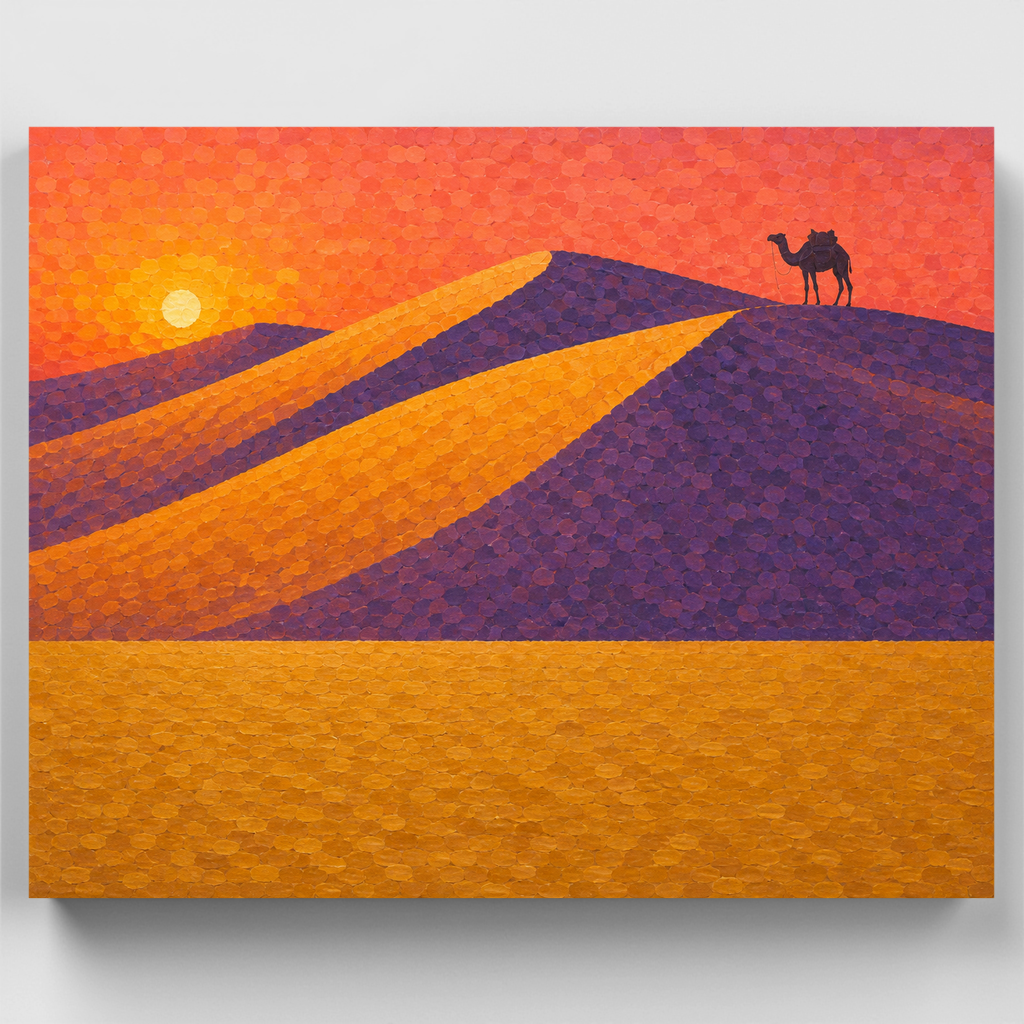 Lone Camel at Dusk - Paint by Numbers Kit