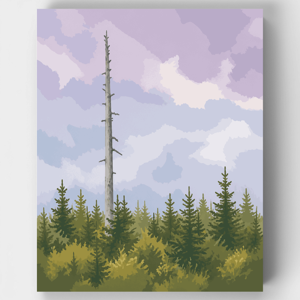 Abeto muerto solitario - Kit de pintura por números — Estándar