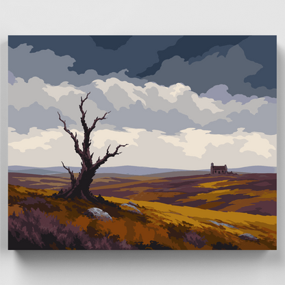 Lonely Moor Tree - Paint by Numbers Kit