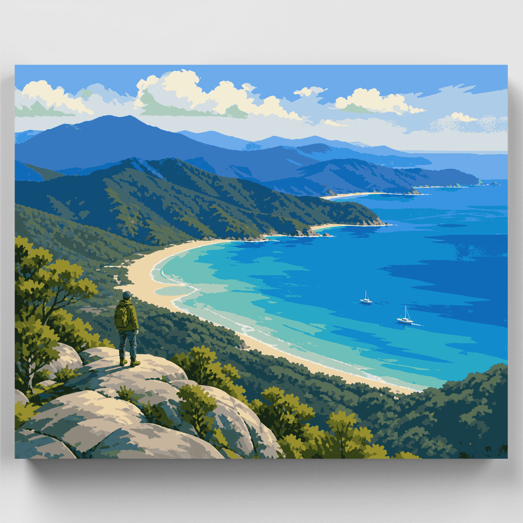 Mirador sobre Torrent Bay - Kit de pintura por números — Estándar