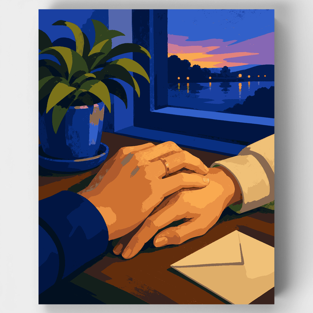 Carta de amor al atardecer - Kit de pintura por números — Estándar