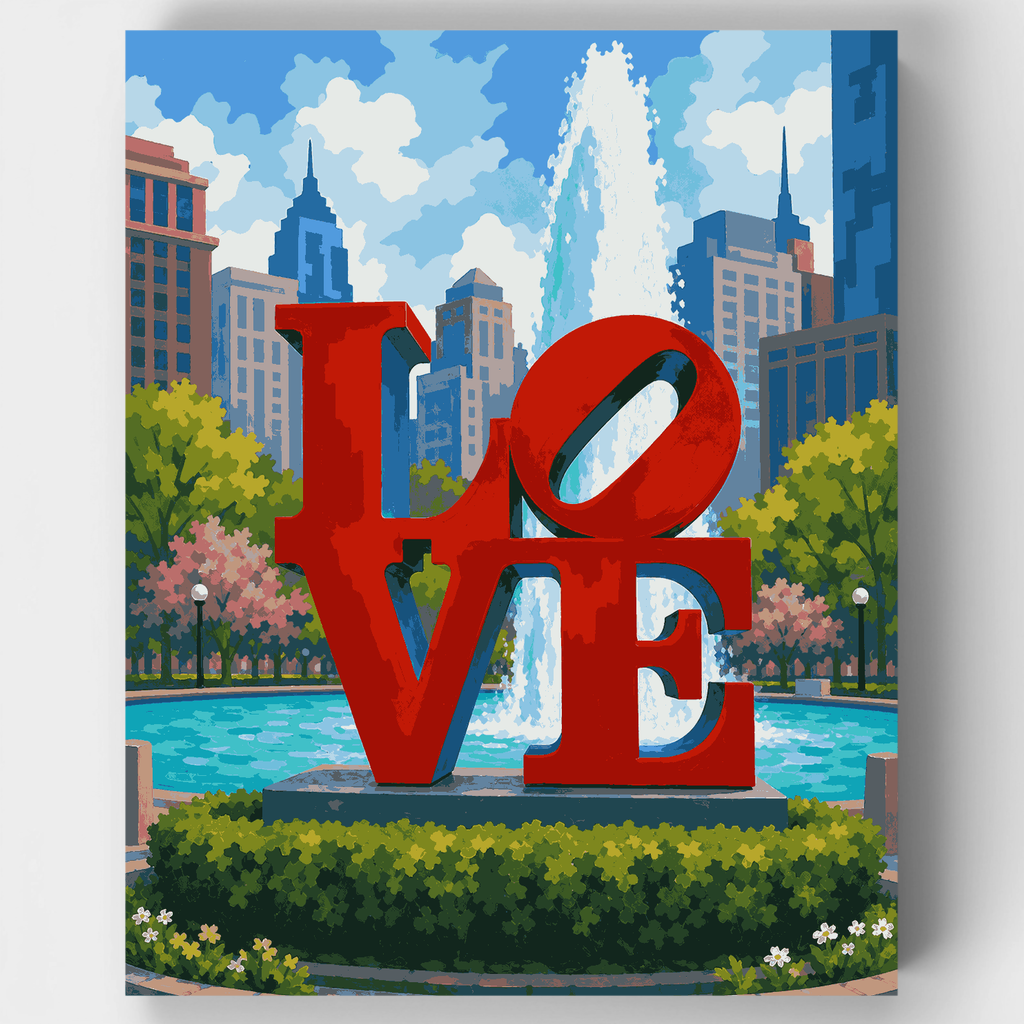 Escultura LOVE Filadelfia - Kit de pintura por números — Estándar