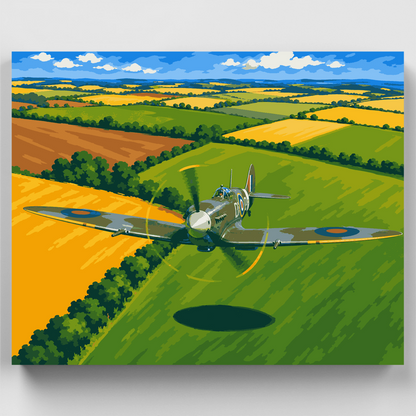 Low Over England - Paint by Numbers Kit