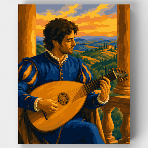 Lute Player at Dusk - Paint by Numbers Kit