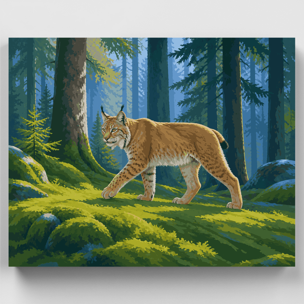 Lince en la niebla - Kit de pintura por números — Estándar