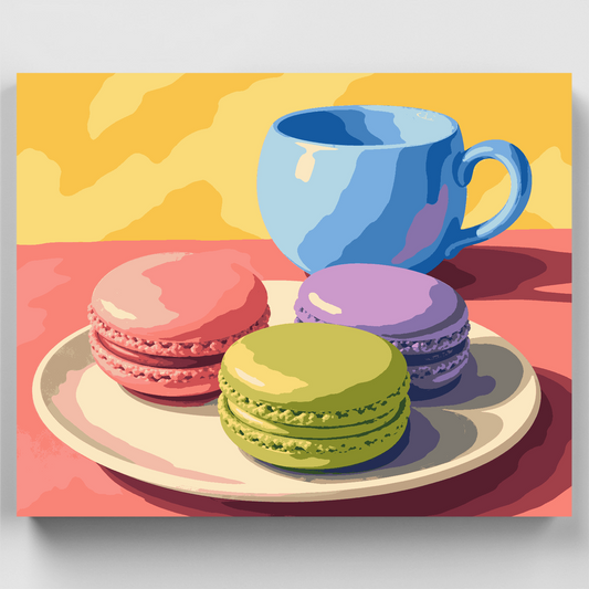 Macarons and Tea - Paint by Numbers Kit