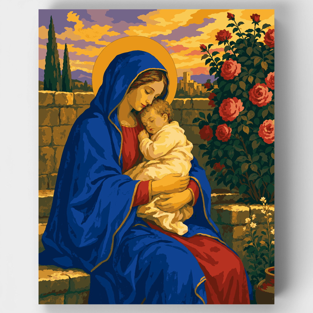 Virgen con el Niño - Kit de pintura por números — Estándar