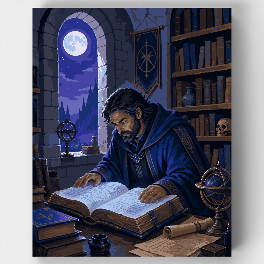 Maga bajo la luz de la luna - Kit de pintura por números — Estándar