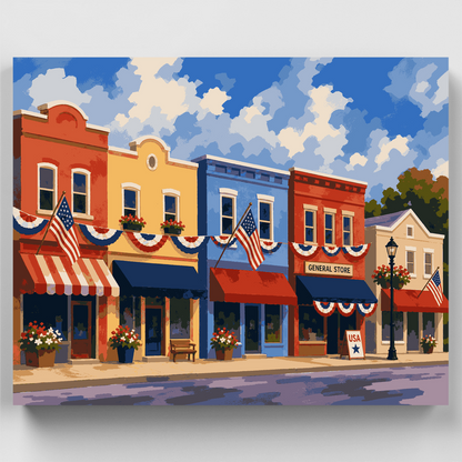 Main Street Flags - Paint by Numbers Kit