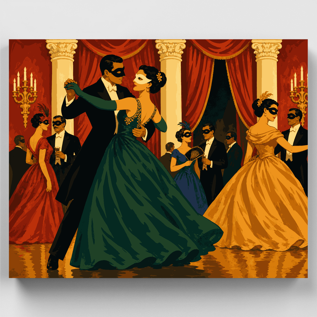 Baile de máscaras - Kit de pintura por números — Estándar