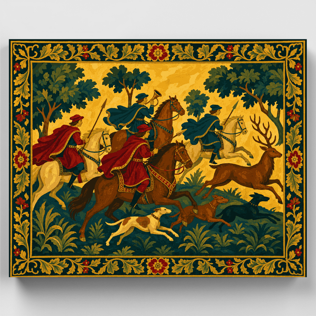 Medieval Stag Hunt - Paint by Numbers Kit