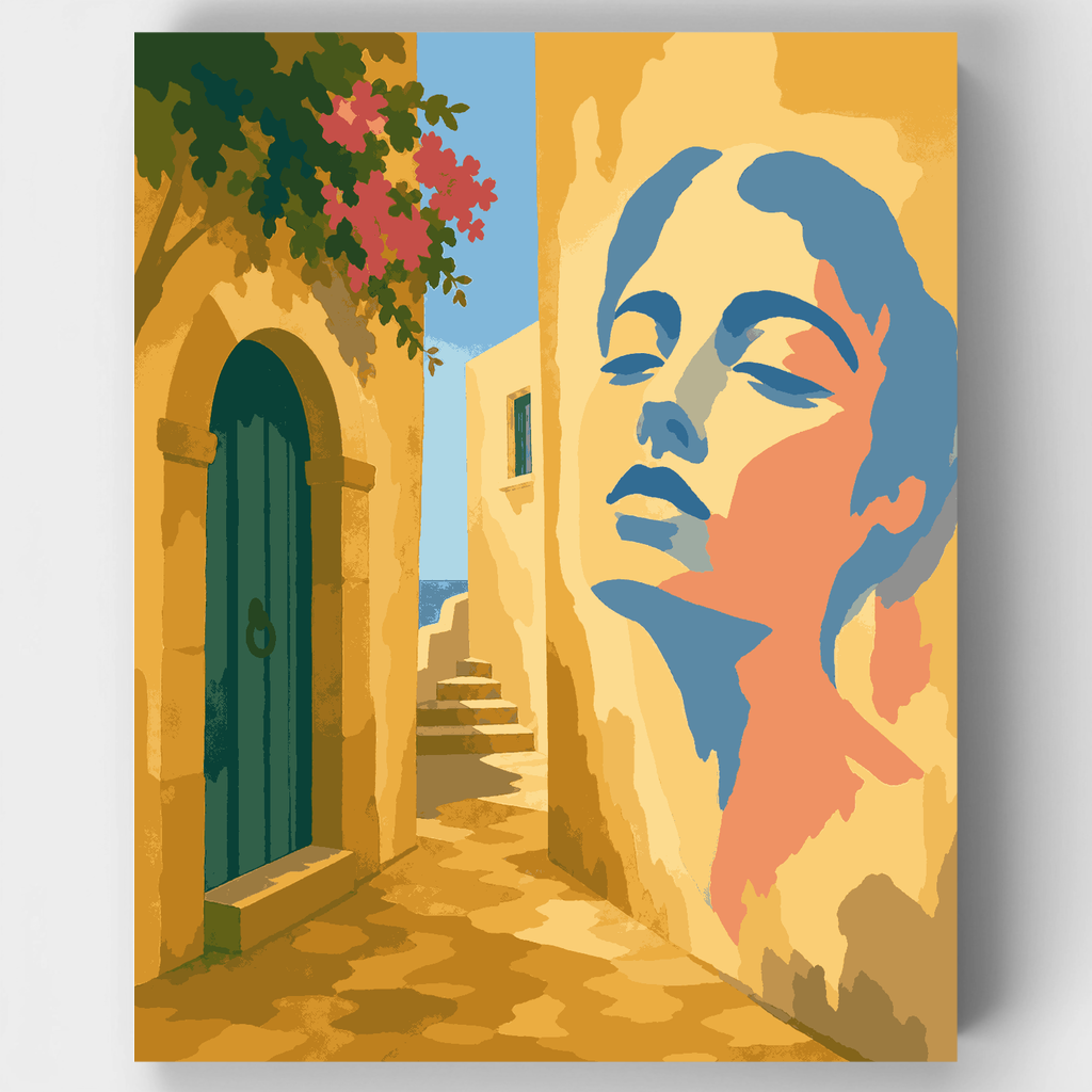 Mediterranean Wall Mural - Paint by Numbers Kit