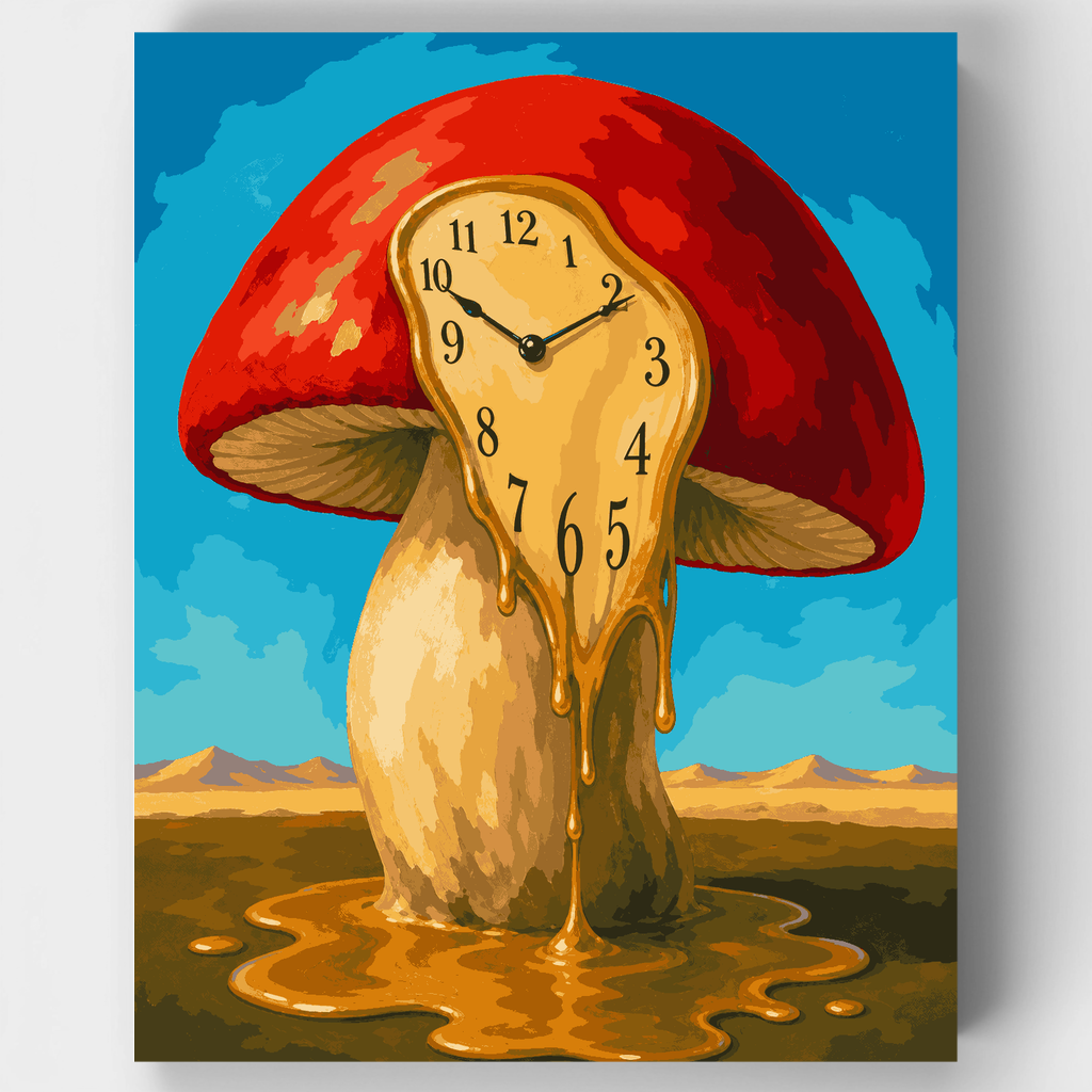 Melting Mushroom Clock - Paint by Numbers Kit