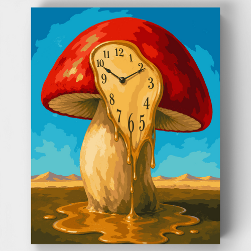 Melting Mushroom Clock - Paint by Numbers Kit