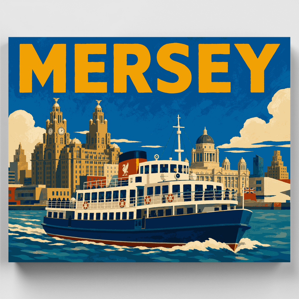 Mersey Ferry Crossing - Paint by Numbers Kit