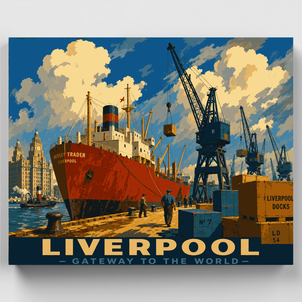 Mersey Trader Dockside - Paint by Numbers Kit