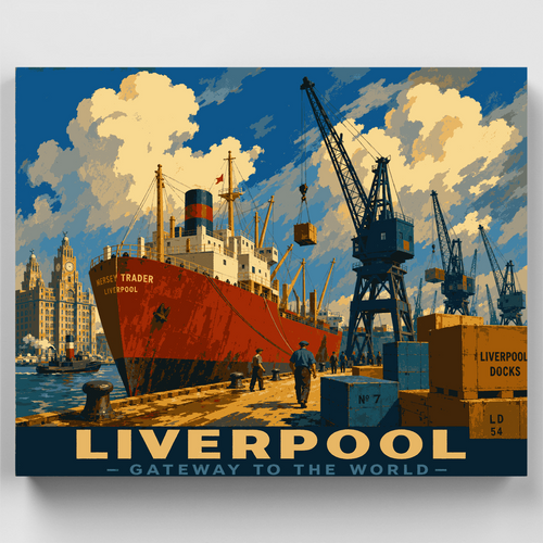 Mersey Trader Dockside - Paint by Numbers Kit