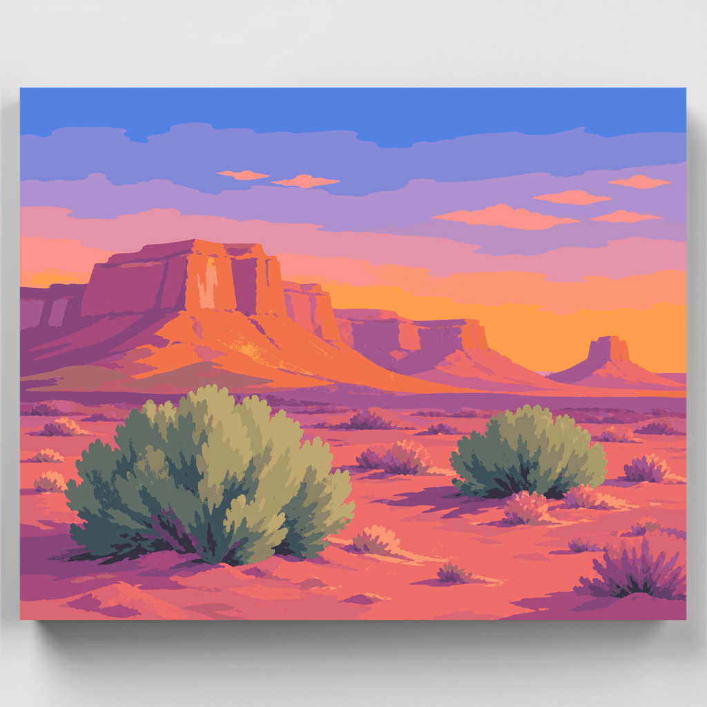 Mesa al atardecer - Kit de pintura por números — Estándar