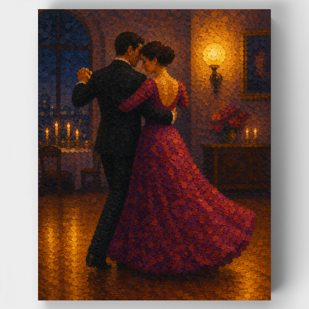 Vals del Salón de Baile de Medianoche - Kit de Pintura por Números — Estándar
