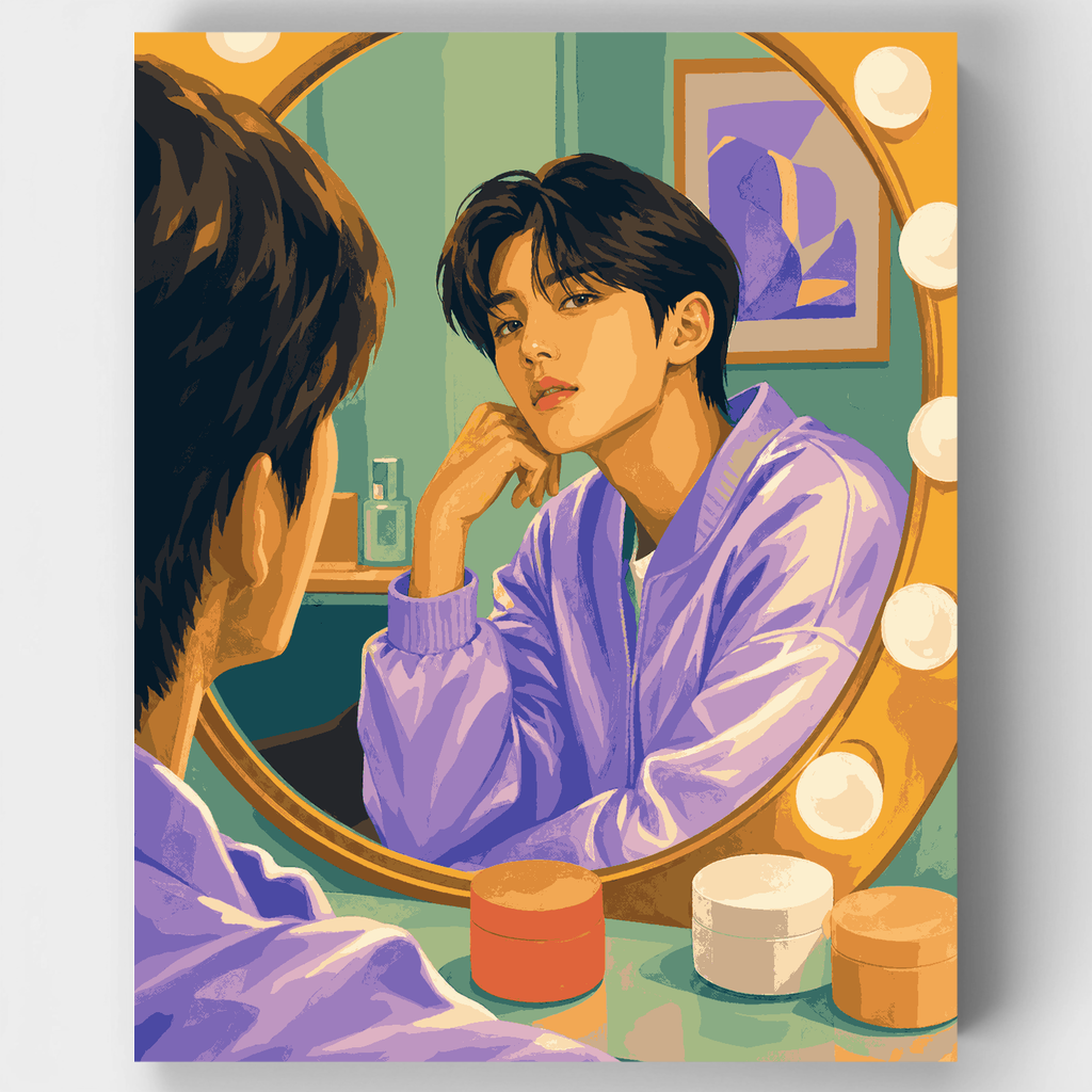 Reflejo en el espejo - Kit de pintura por números — Estándar