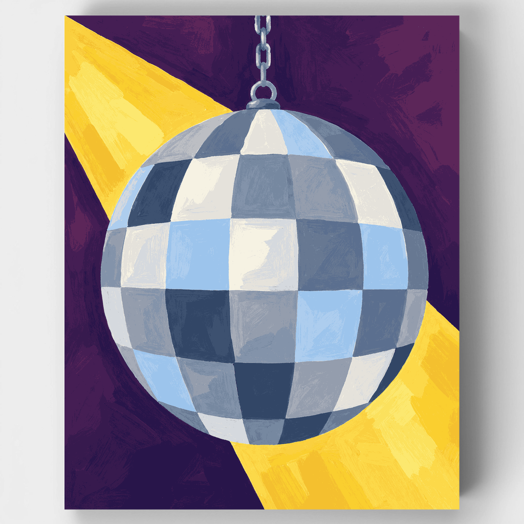 Bola de discoteca con efecto espejo - Kit de pintura por números — Estándar