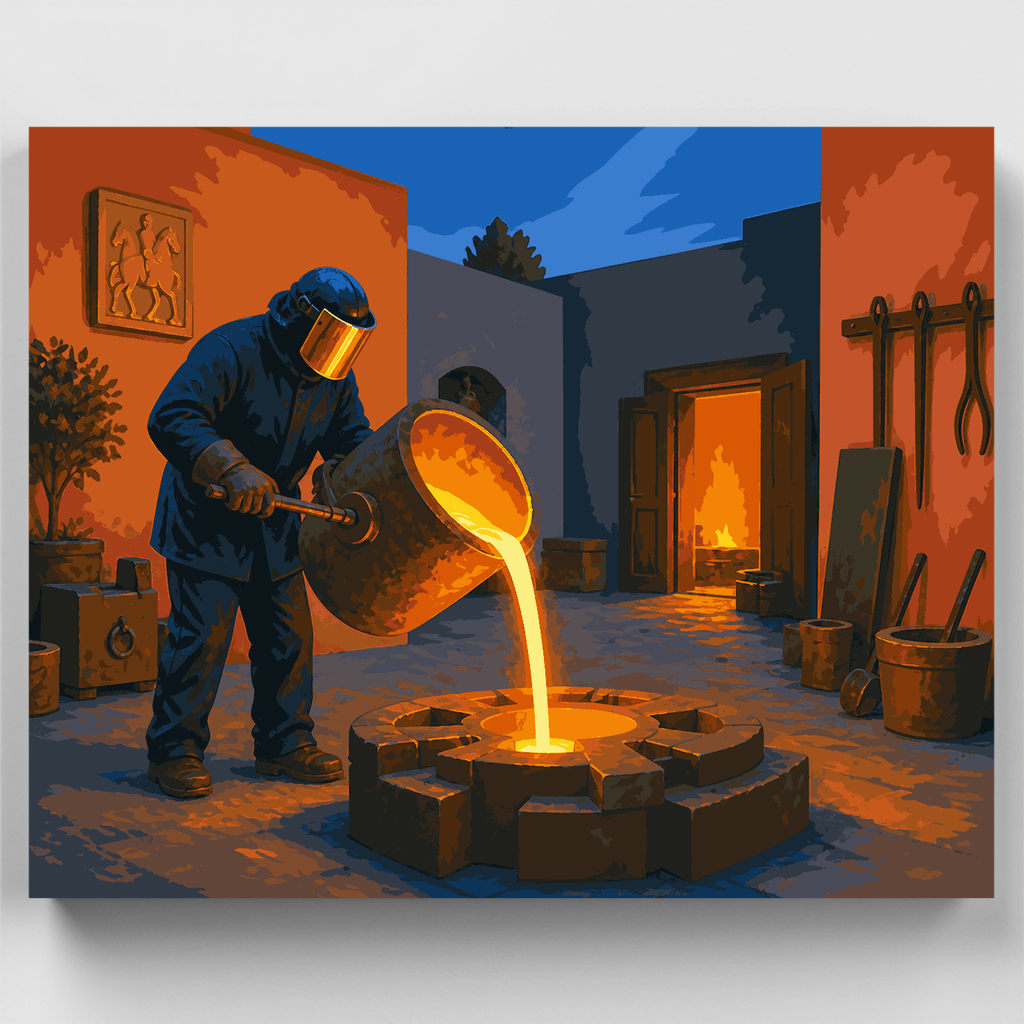 Kit de pintura por números - Fundición de bronce fundido — Estándar