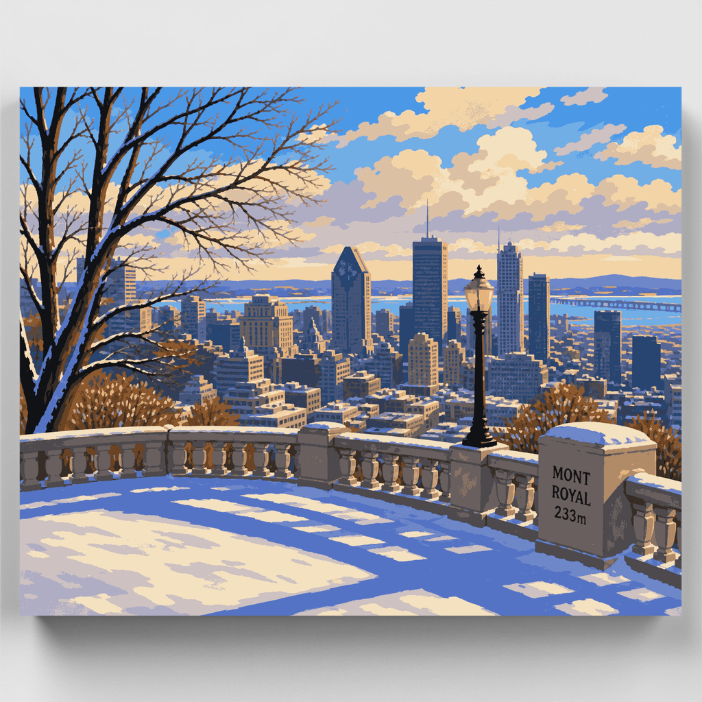 Mirador invernal del Monte Royal - Kit de pintura por números — Estándar