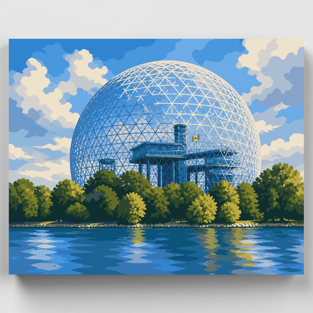 Montreal Biosphere Dome - Paint by Numbers Kit