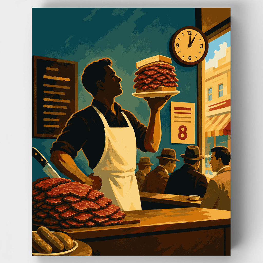 Montreal Smoked Meat Counter - Paint by Numbers Kit