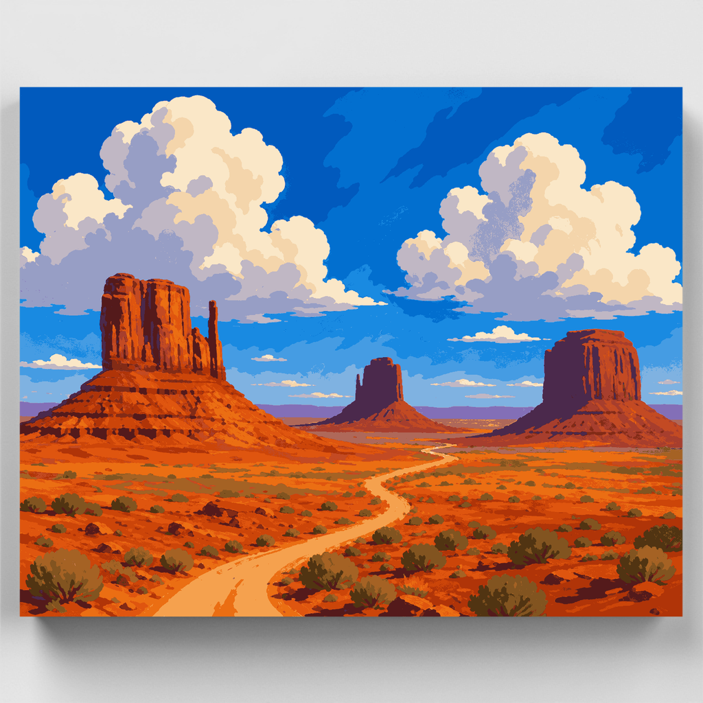 Kit de pintura por números - Monument Valley Desert Vista — Estándar