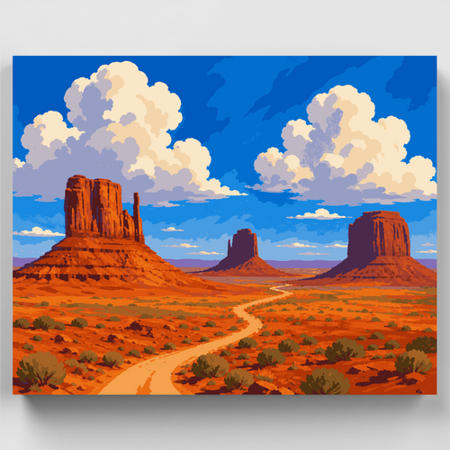 Monument Valley Desert Vista - Paint by Numbers Kit