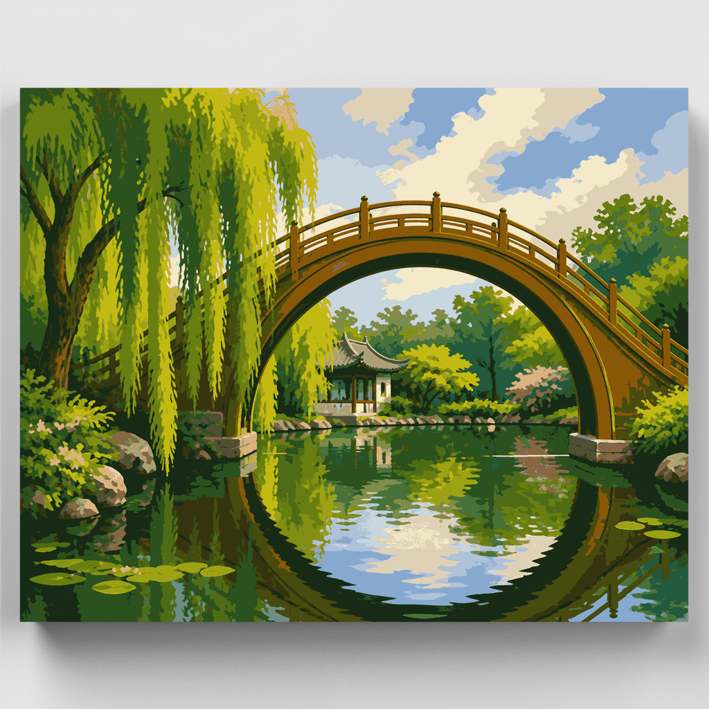 Reflejo en el puente de la luna - Kit de pintura por números — Estándar