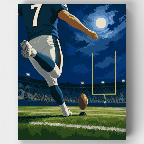 Moonlit Field Goal - Paint by Numbers Kit