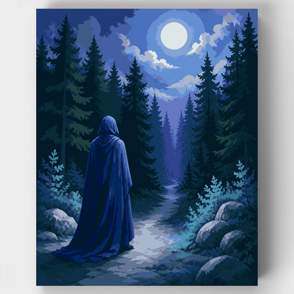 Moonlit Forest Wanderer - Paint by Numbers Kit