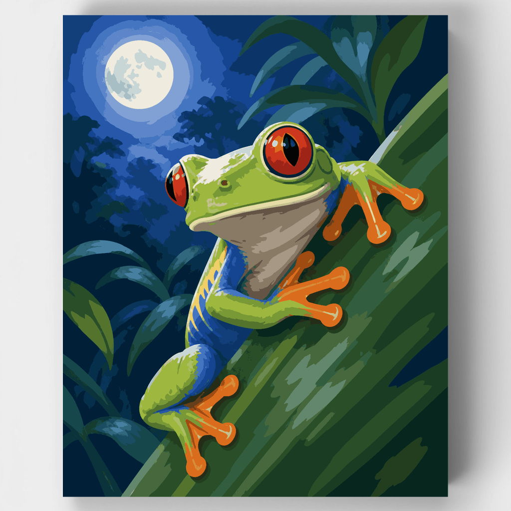 Moonlit Jungle Leaf - Paint by Numbers Kit