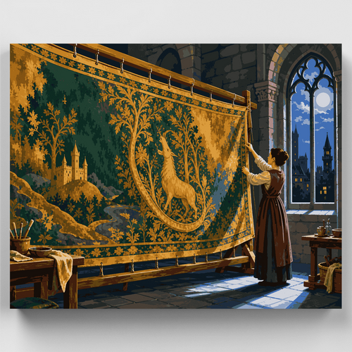Moonlit Tapestry Restorer - Paint by Numbers Kit