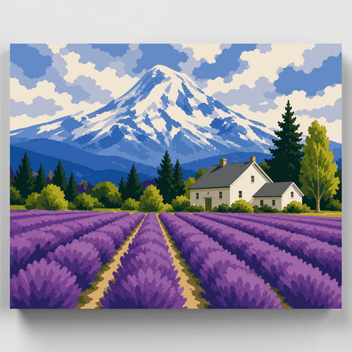 Mount Hood Lavender Farm - Paint by Numbers Kit