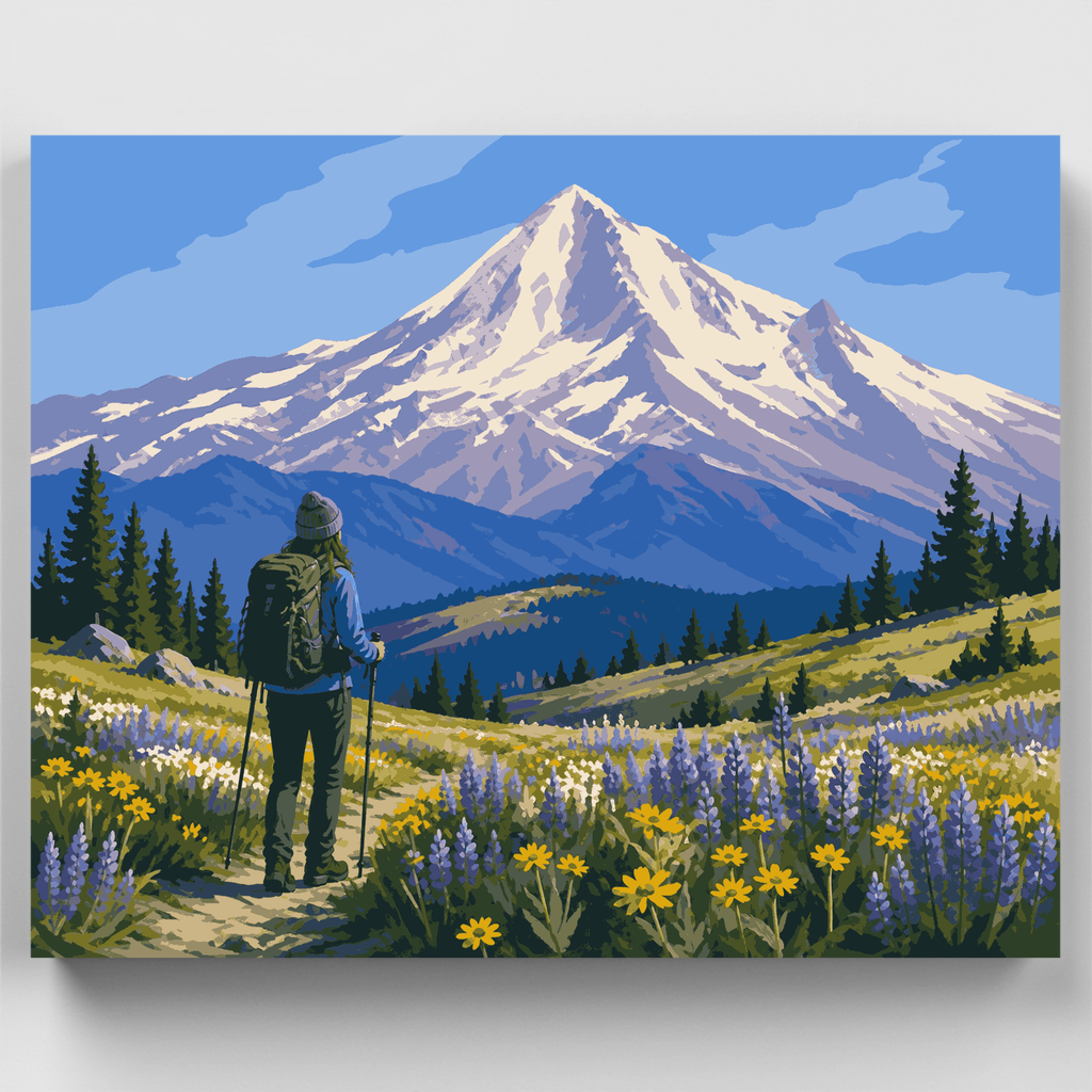 Mount Hood Wildflowers - Paint by Numbers Kit