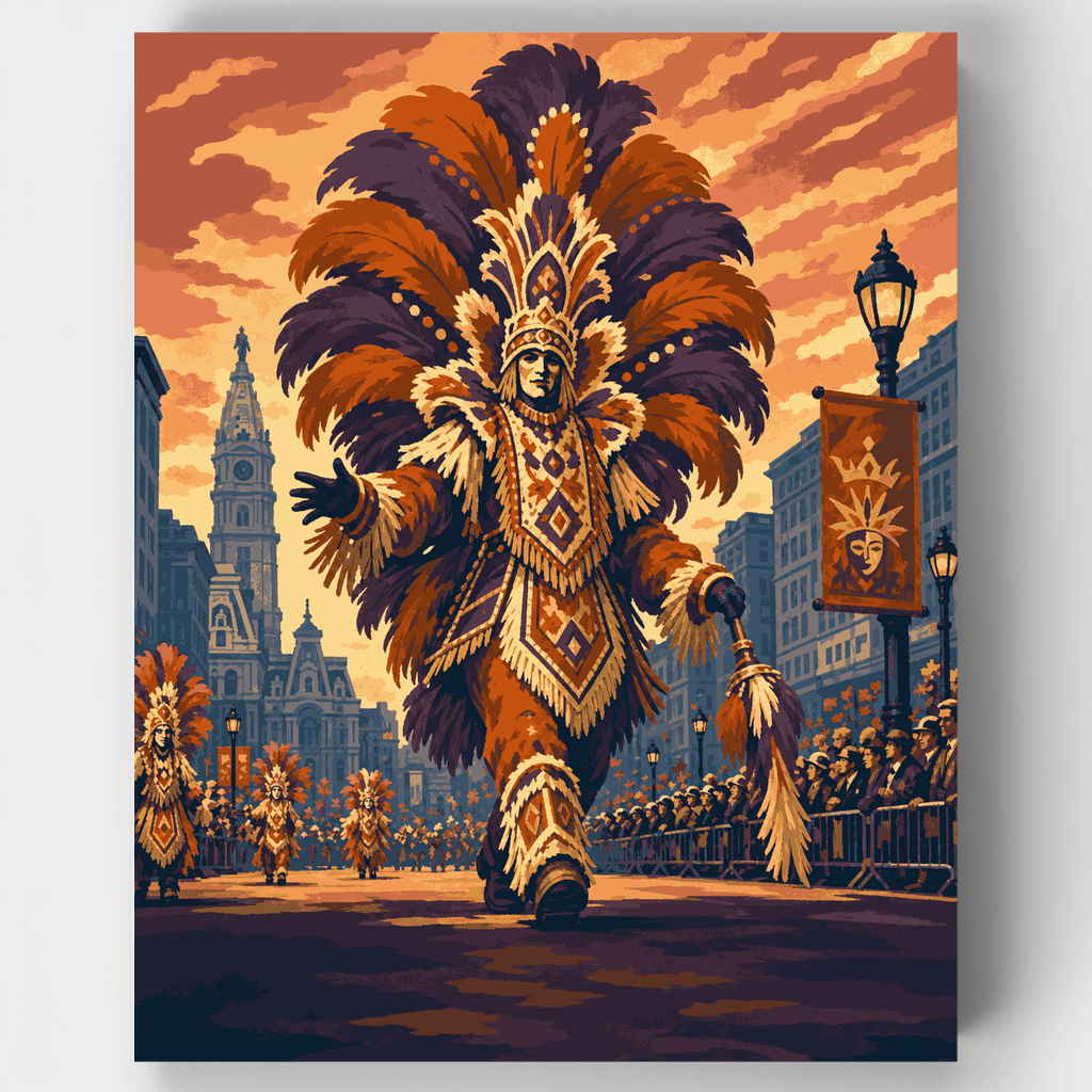 Mummers Parade Plumes - Paint by Numbers Kit
