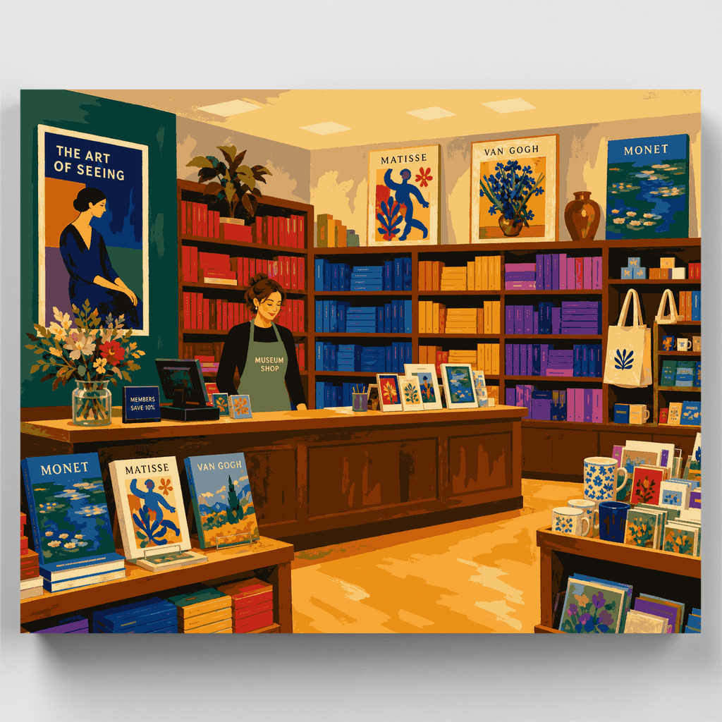 Tienda de regalos del museo - Kit de pintura por números — Estándar