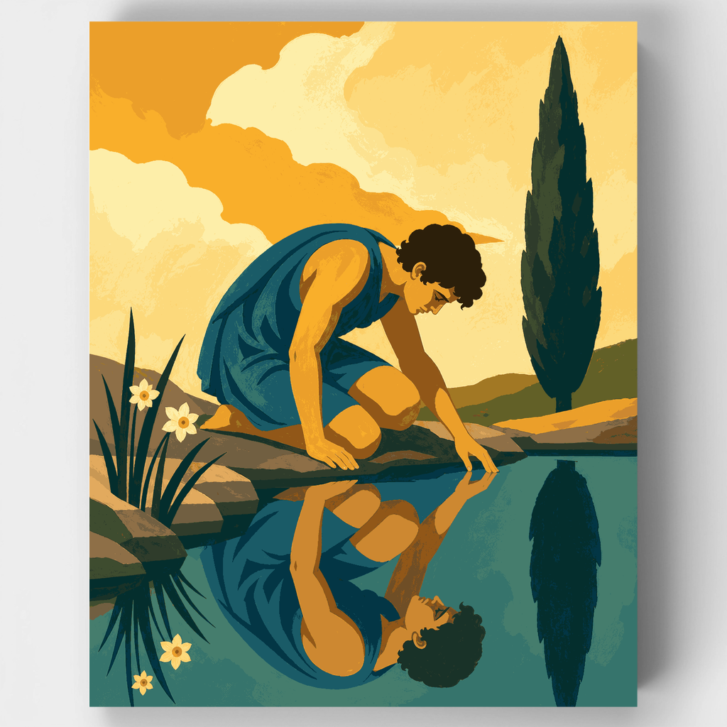 Narciso en el estanque - Kit de pintura por números — Estándar
