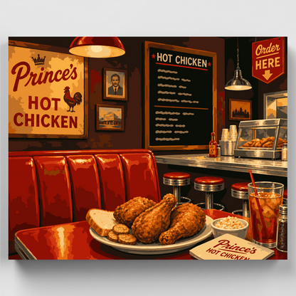 Nashville Hot Chicken Diner - Paint by Numbers Kit