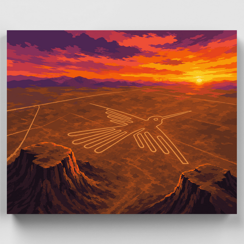 Nazca Hummingbird - Paint by Numbers Kit