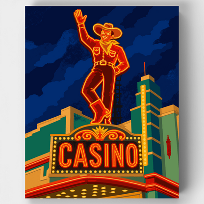 Neon Cowboy Casino - Paint by Numbers Kit